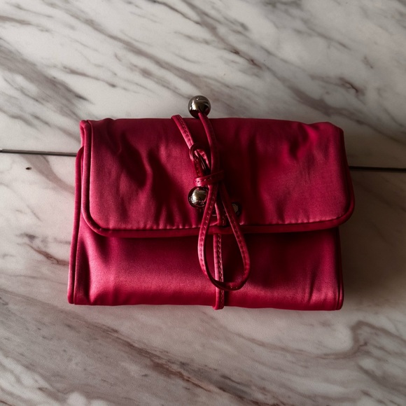 Coach Handbags - Coach Satin Jewelry Roll / Travel Jewelry Organizer – Pink